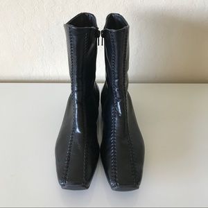 Paul Green black leather ankle boots